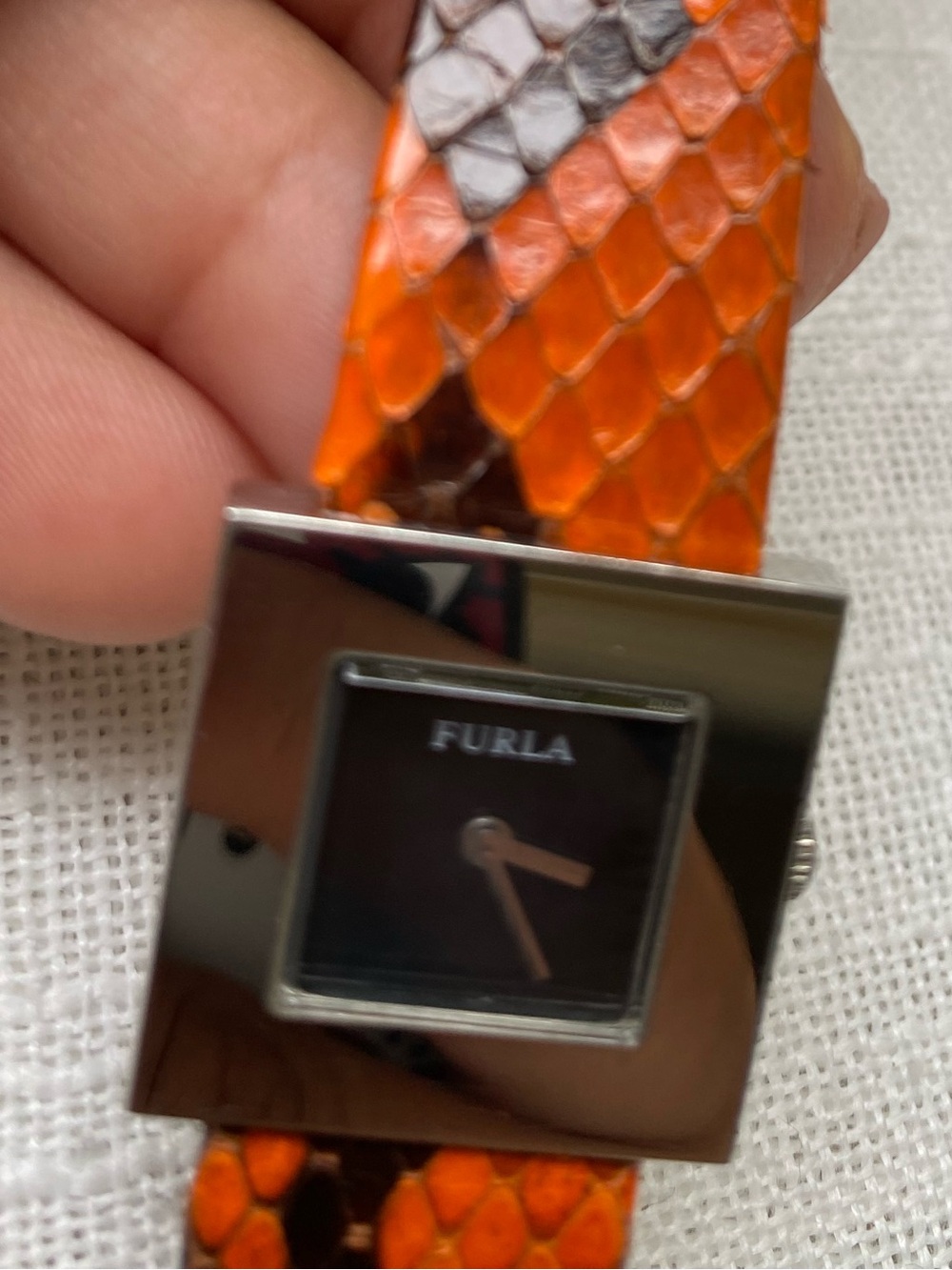Furla Snake Python Print Leather Watch - Picture 4 of 7